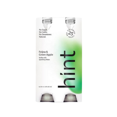 Hint Feijoa & Green Apple Vodka Sparkling Water RTD 4 x 250ml Bottles