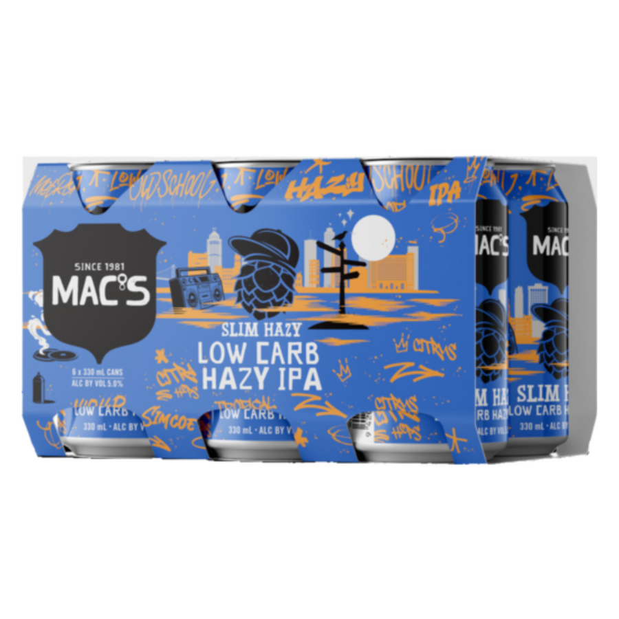 Mac’s Slim Hazy Low Carb IPA 6 x 330ml Cans