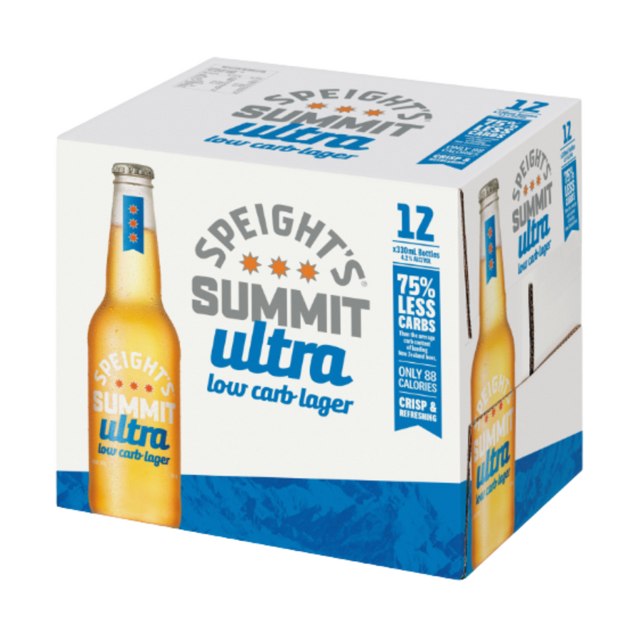 Speight’s Summit Ultra Low Carb Lager 12 x 330ml Bottles