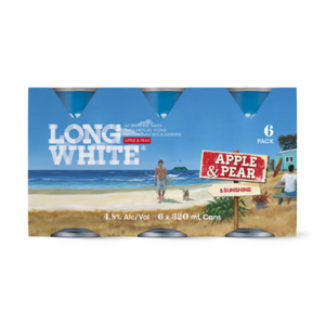 Long White Apple & Pear Vodka RTD 6 x 320ml Cans