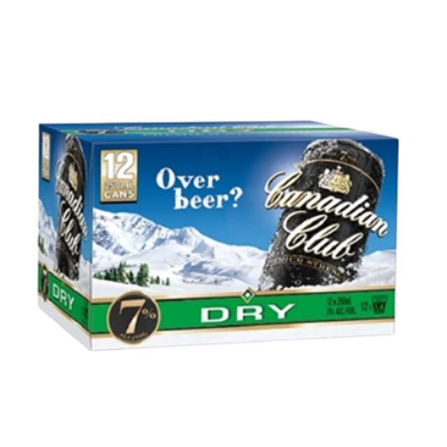Canadian Club & Dry 7% RTD 12 x 250ml Cans