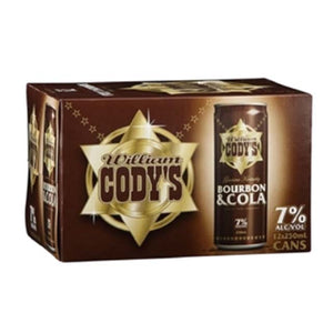 Cody's Bourbon & Cola 7% RTD 12 x 250ml Cans