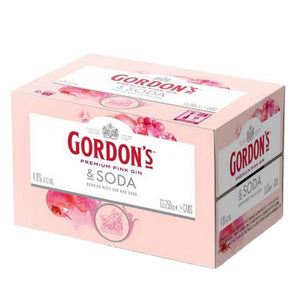 Gordons Pink Gin & Soda RTD 12 x 250ml Cans