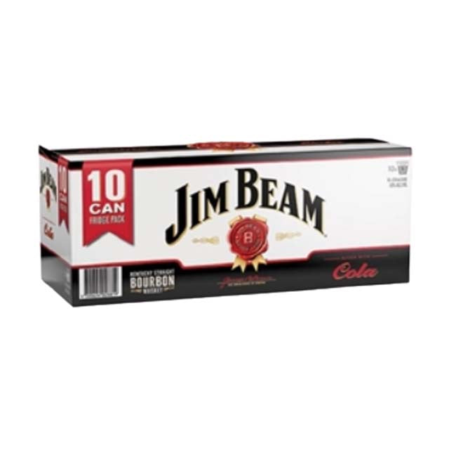 Jim Beam & Cola 5% RTD 10 x 330ml Cans