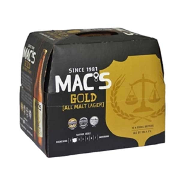 Mac's Gold Lager 12 x 330ml Bottles