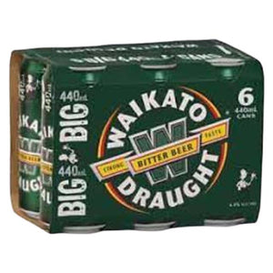 Waikato Draught 6 x 440ml Cans